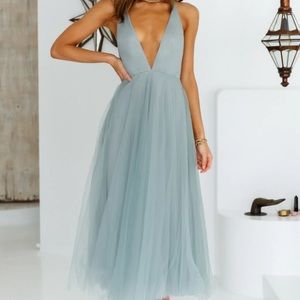 KISS THE GIRL MIDI DRESS SAGE